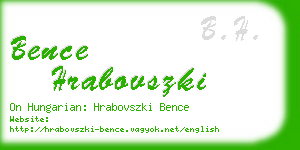 bence hrabovszki business card